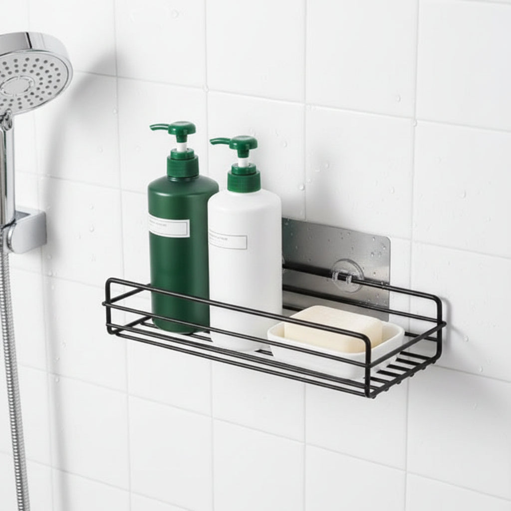 Etagere douche avec système autocollant pour mur