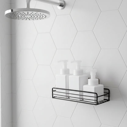 Etagere douche grillage noir