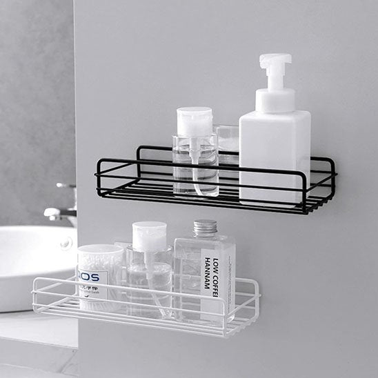 Etagere douche grillage offert en 2 couleurs: noir et blanc